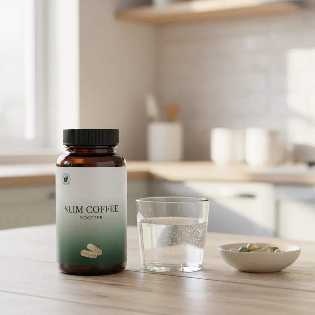 Slim Coffee Booster box with coffee mug and fresh mint - buy Slim Coffee Booster Australia